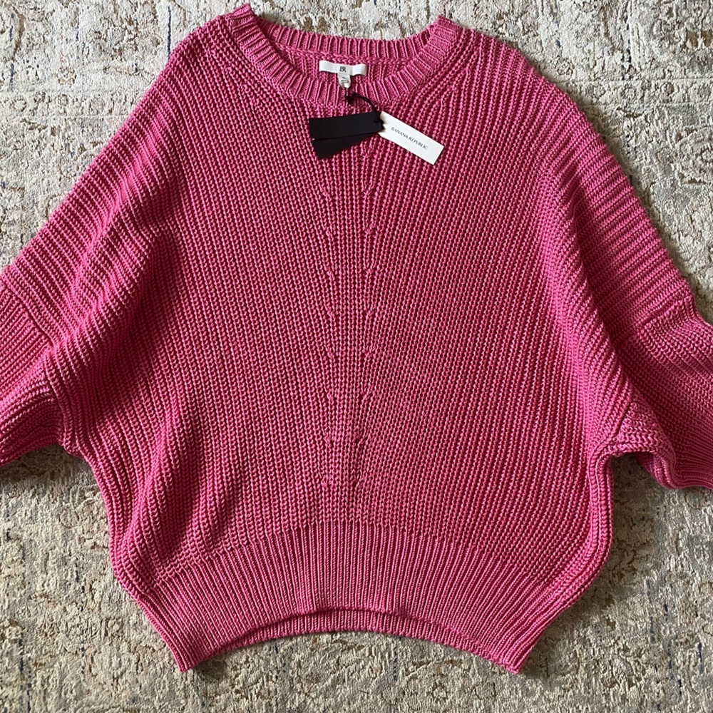 NWT - Cotton Cropped Dolman Sweater